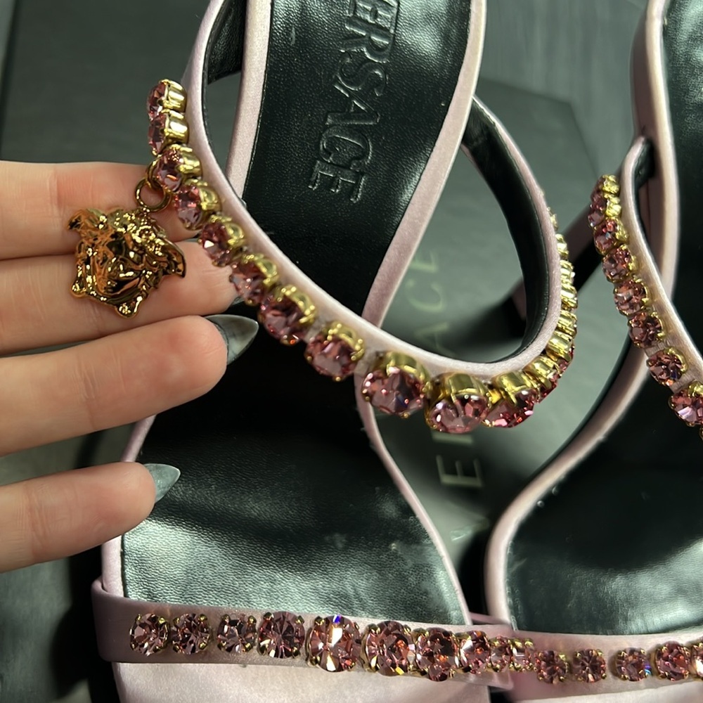 Versace Light Pink Heels - Picture 7 of 8